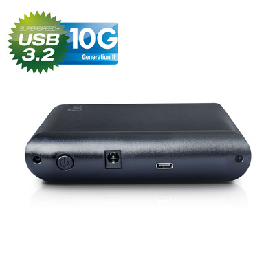 FANTEC DB-ALU31, externes 3,5-SATA-Gehäuse, USB 3.2, schwarz (Produktbild 2)