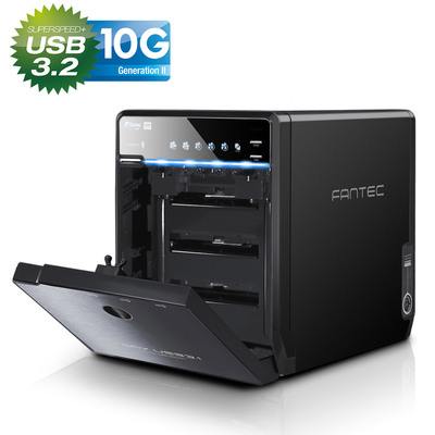 FANTEC QB-35U31 Storagegehäuse 4x3,5 SATA HDD/SSD, USB3.2, USB-C, 10G (Produktbild 2)