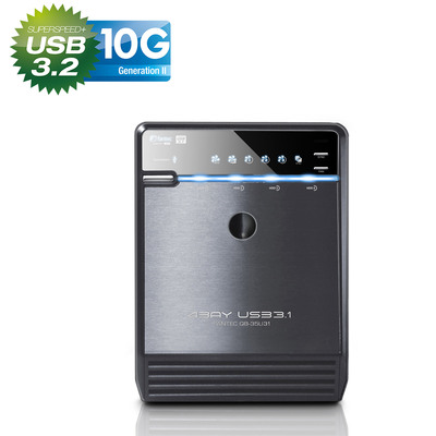 FANTEC QB-35U31 Storagegehäuse 4x3,5 SATA HDD/SSD, USB3.2, USB-C, 10G (Produktbild 3)