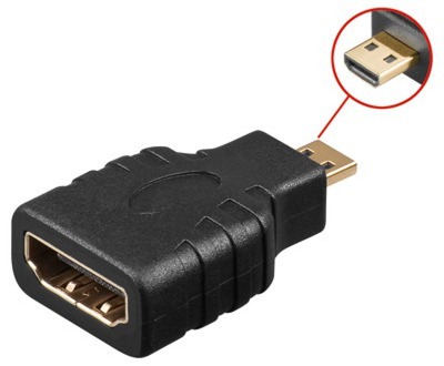 HDMI Adapter F auf HDMI Micro D Stecker --, IADAP-HDMI-MD (Produktbild 1)