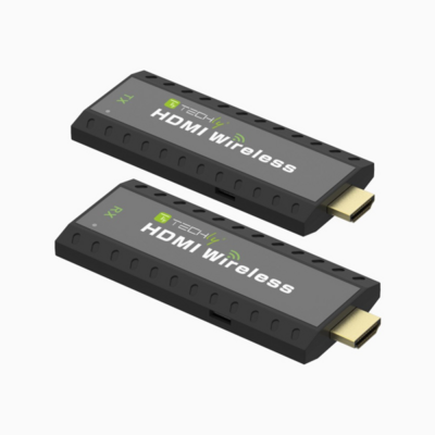 Kompakter Wireless HDMI Extender 50m 1080p -- 1920x1080p @ 60Hz, bis zu 50m, schwarz, IDATA-HDMI-WL53 (Produktbild 1)