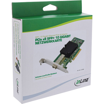 InLine® 10-Gigabit Netzwerkkarte, 1x SFP+, PCIe x8, inkl. low profile Slotblech (Produktbild 6)