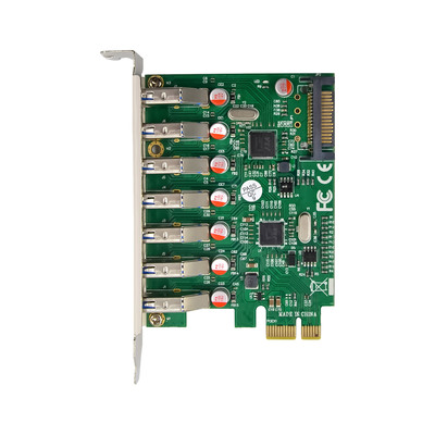 InLine® Schnittstellenkarte, 7x USB-A 3.2 Gen.1, PCIe, mit SATA Stromanschluss (Produktbild 3)