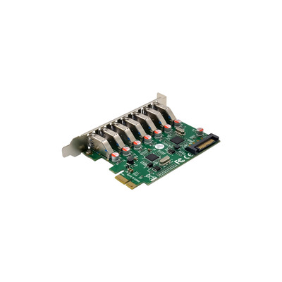 InLine® Schnittstellenkarte, 7x USB-A 3.2 Gen.1, PCIe, mit SATA Stromanschluss  (Produktbild 5)