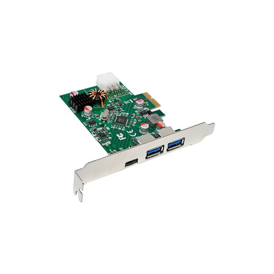 InLine® Schnittstellenkarte, 2x USB-A, 1x USB-C 3.2 Gen.1, PCIe, PD3.0, mit 6pol (Produktbild 3)