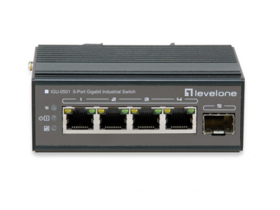 5-Port-Gigabit-Switch, DIN-Schiene -- Industrial Switch, IGU-0501 (Produktbild 1)