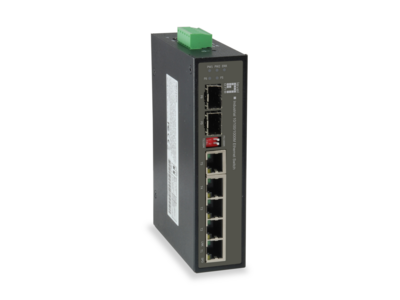 6-Port Gigabit Industrial Switch -- 1xSFP 1xSFP/RJ45 Combo -40°C - 75°C DIN-S, IES-0600 (Produktbild 1)