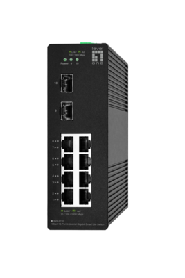 Hilbert 10-Port Industrie Gigabit PoE  -- 2x SFP, IGS-2110 (Produktbild 1)