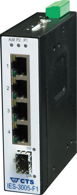 Hutschienen Switch 4x 10/100/1000T -- 1x 100/1000 SFP, IES-3005-F1 (Produktbild 1)