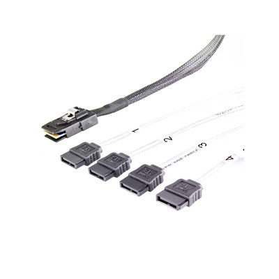 FANTEC SRC-mini SAS zu 4x SATA Kabel, mini SAS SFF8087 zu 4x SATA (OCR) 0,7m (Produktbild 2)