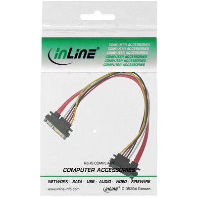 InLine® SATA+Strom Verlängerung int., SATA 6Gb/s + Strom, Stecker/Buchse, 0,50m (Produktbild 2)