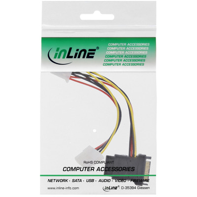 InLine® SATA Stromadapterkabel, SATA Buchse an 3x 13,34cm (5,25) Stecker, 0,15m (Produktbild 3)