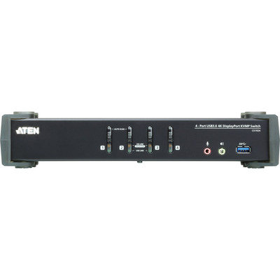 ATEN CS1924 KVMP-Switch 4-fach, DisplayPort, USB 3.0, für 4 Displays, 4K (Produktbild 3)