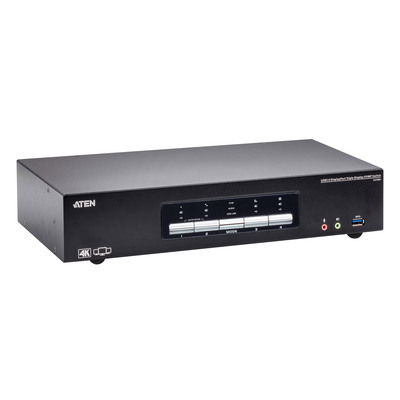 ATEN CS1964 KVMP-Switch 4-fach, DisplayPort für 3 Displays 4K, USB 3.0, Audio  (Produktbild 5)