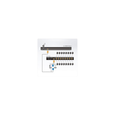 ATEN CL3000N UK Leichte Single Rail 19-LCD Konsole (PS/2-USB, VGA) UK-Layout (Produktbild 2)