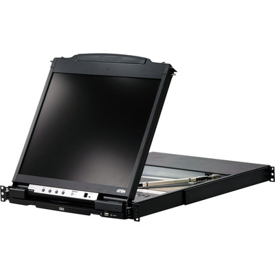 ATEN CL5800N UK Dual Rail 19-LCD-Konsole, 19 1HE (PS/2-USB, VGA) UK-Layout (Produktbild 2)