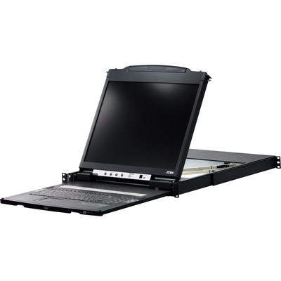 ATEN CL5800N DE Dual Rail 19-LCD-Konsole, 19 1HE (PS/2-USB, VGA) DE-Layout (Produktbild 3)