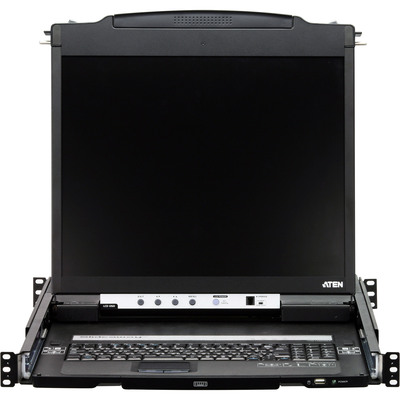 ATEN CL5800N IT Dual Rail 19-LCD-Konsole, 19 1HE (PS/2-USB, VGA) IT-Layout  (Produktbild 5)