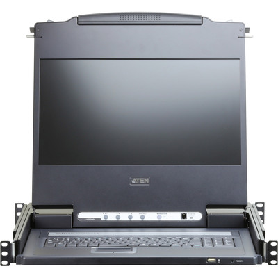 ATEN CL6700MW US Single Rail 17,3-LCD Konsole (USB, HDMI / DVI / VGA) US-Layout (Produktbild 3)