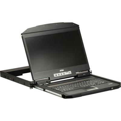 ATEN CL3100NX CH Kurze Tiefe Single Rail 18,5-LCD Konsole (USB, VGA), CH-Layout (Produktbild 2)