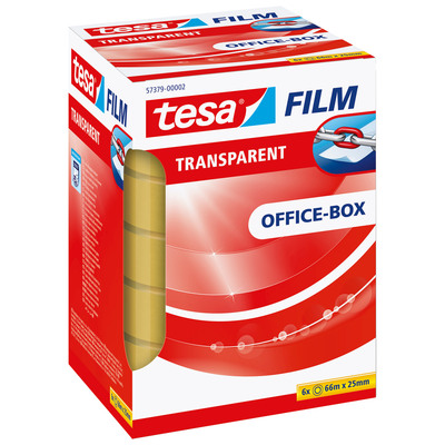 tesafilm® transparent, 6 Rollen, Office Box, 66m x 25mm (Produktbild 2)