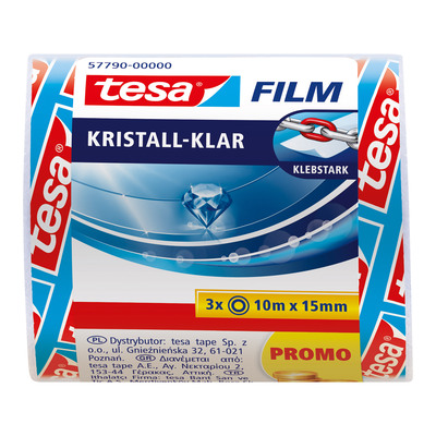 tesafilm® kristall-klar, 10m x 15mm, 3 Rollen (Produktbild 2)