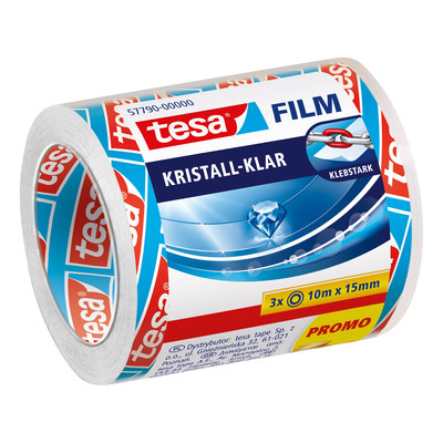 tesafilm® kristall-klar, 10m x 15mm, 3 Rollen (Produktbild 3)