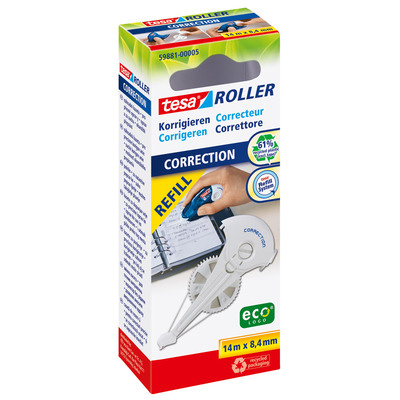 tesa® Roller Korrigieren ecoLogo® Nachfüllkassette, HFB, 14m x 8,4mm (Produktbild 2)