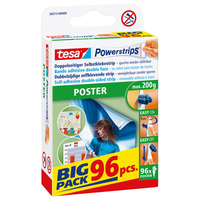 tesa® Powerstrips, POSTER BIGPACK, weiß (Produktbild 3)