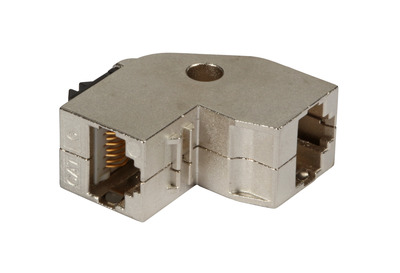 Keystone Einbauadapter RJ45 STP, Cat.6A -- 90° gewinkelt, 37484.2V2 (Produktbild 1)