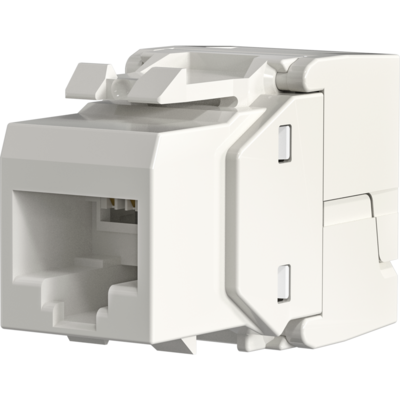 RJ45 Keystone UTP, Cat.6 -- 250MHz, Komponenten zertifiziert, weiß, E-20080 (Produktbild 1)