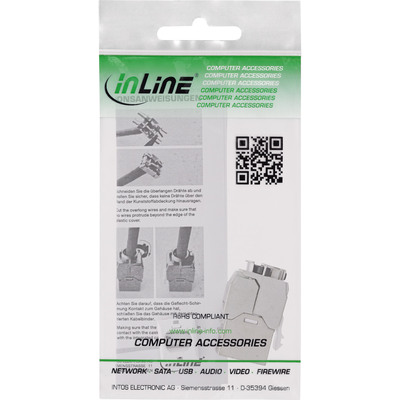 InLine® Keystone RJ45 Buchse Slim, SNAP-In, Cat.6A, integrierter Kabelbinder  (Produktbild 5)