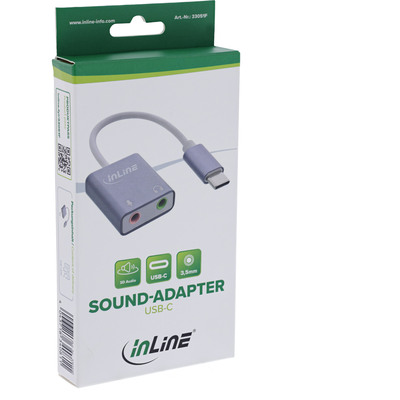 InLine® USB Audio Soundadapter, USB-C Kabel (Produktbild 2)