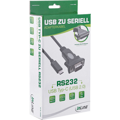 InLine® USB zu Ser, Adapterkabel, USB-C an 9pol Sub D Stecker, mit 9-25pol Adap.  (Produktbild 5)