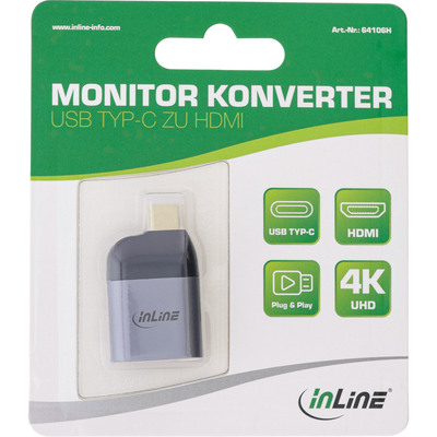 InLine® USB Display Konverter, USB-C Stecker zu HDMI Buchse 4K60Hz (Produktbild 3)