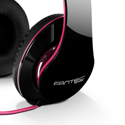 FANTEC SHP-250AJ-PK, Kopfhörer, stereo, 3,5mm-Klinke, schwarz/pink (Produktbild 2)