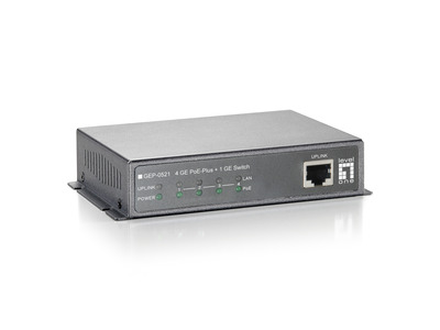 4 GE PoE+ - 1 GE Switch (120W) --, GEP-0521 (Produktbild 1)