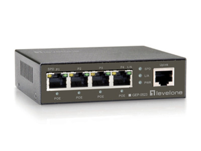 5-Port Gigabit Ethernet PoE+ Switch -- (60W), GEP-0523 (Produktbild 1)