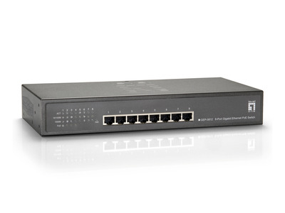 8-Port-Gigabit Ethernet PoE+ Switch, 4x -- GE PoE, + 4x GE (90W), GEP-0812W90 (Produktbild 1)