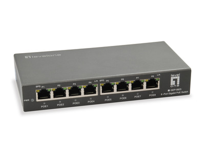 8-Port-Gigabit-PoE-Switch,802.3at/af -- PoE, 120W, GEP-0823 (Produktbild 1)