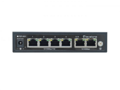 6-Port Fast Ethernet 4-Port PoE 802.3af -- 250M PoE Auto checking, FEP-0631 (Produktbild 1)