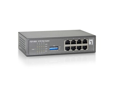 8-Port Fast Ethernet PoE+ Switch (65W) --, FEP-0800W65 (Produktbild 1)