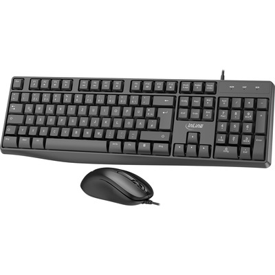 InLine® Basic Desktop II, Tastatur-Maus Set, USB-Kabel, Standard DE Layout (Produktbild 2)