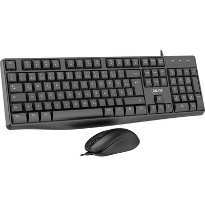 InLine® Basic Desktop II, Tastatur-Maus Set, USB-Kabel, Standard DE Layout (Produktbild 3)