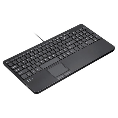 Perixx PERIBOARD-534 H DE, Kabelgebundene USB Tastatur - mit Touchpad und 2x Hub (Produktbild 2)