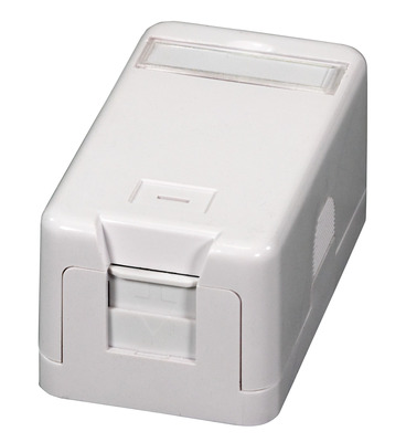 Keystone Verteilerbox Aufputz, 1-Port -- Staubschutz selbstschließend, ET-25166 (Produktbild 1)