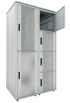 Co-Location Rack PRO, 1 x 42HE, 600x1000 -- mm, F+R 1-tlg. perforiert, RAL9005, PRO-CL1-4260TS.P1 (Produktbild 1)