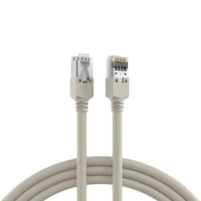 RJ45 Patchkabel Cat.5e S/UTP PVC -- Dätwyler 5502 TM11 grau 0,25m, K8701.025 (Produktbild 1)