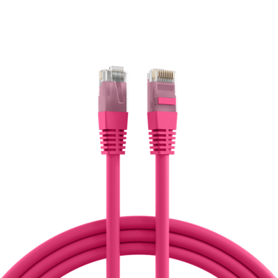 RJ45 Patchkabel Cat.5e U/UTP PVC -- CCA magenta 1,5m, K8091.1,5 (Produktbild 1)