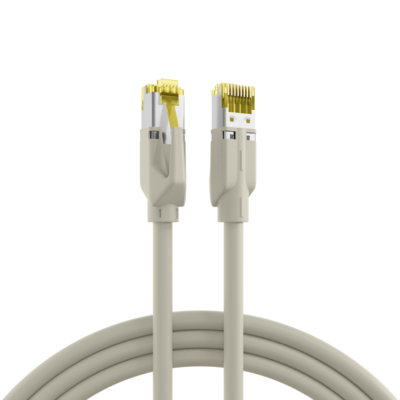 INFRALAN© RJ45 Patchkabel S/FTP, Cat.6A -- TM31, UC900, 0,5m, grau, IPK-6A-M-HFR-GR-0050 (Produktbild 1)